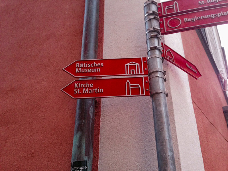 Museums Wegweiser panneau