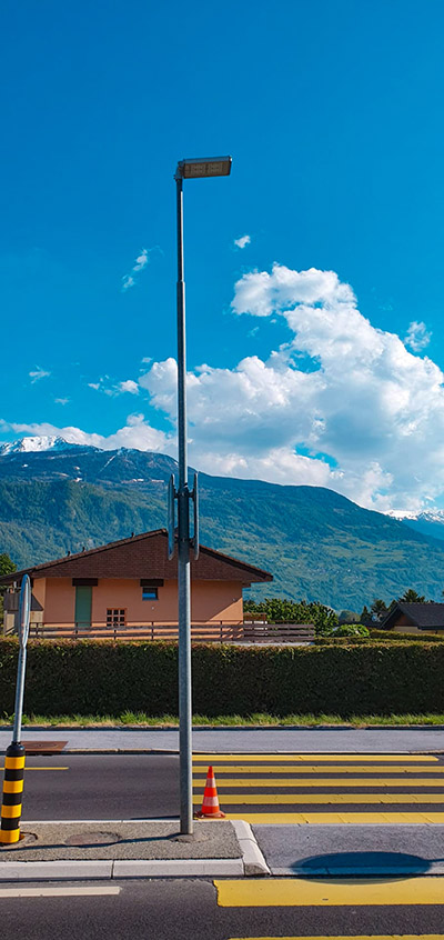 lampadaire de ville smart city