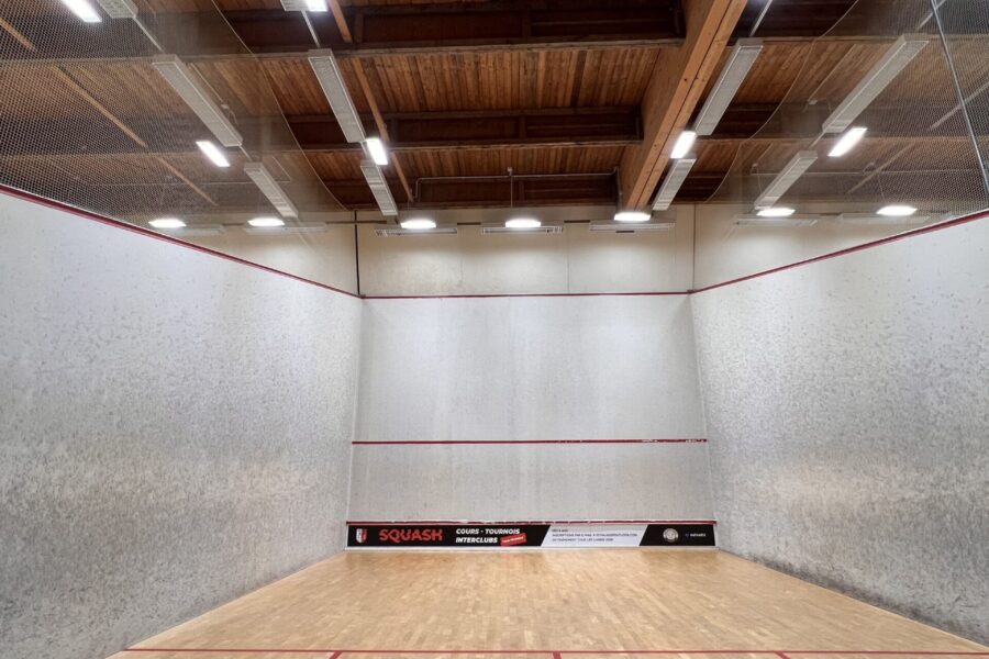 Éclairage LED de 3 terrains de squash